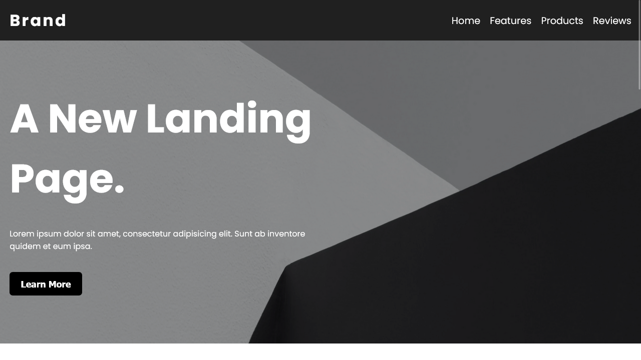 Home page of the Landing Page Project